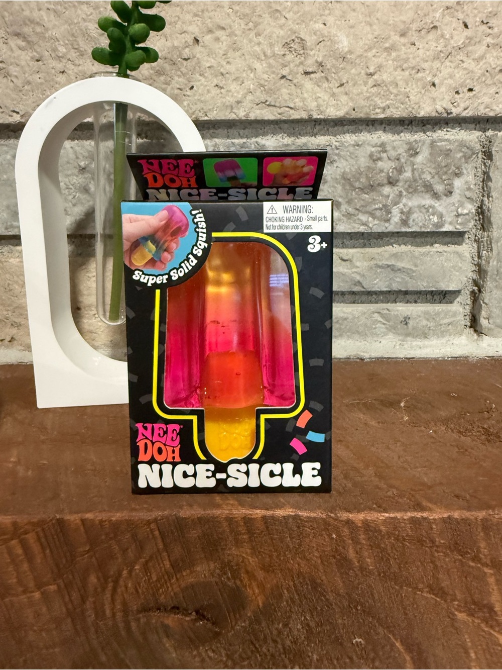 NeeDoh Nice-Sicle Squishy Popsicle Toy - Pink, Orange, Yellow